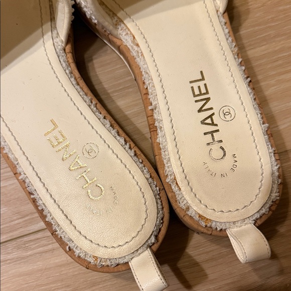 Chanel Beige Slide Sandals - Picture 2 of 7